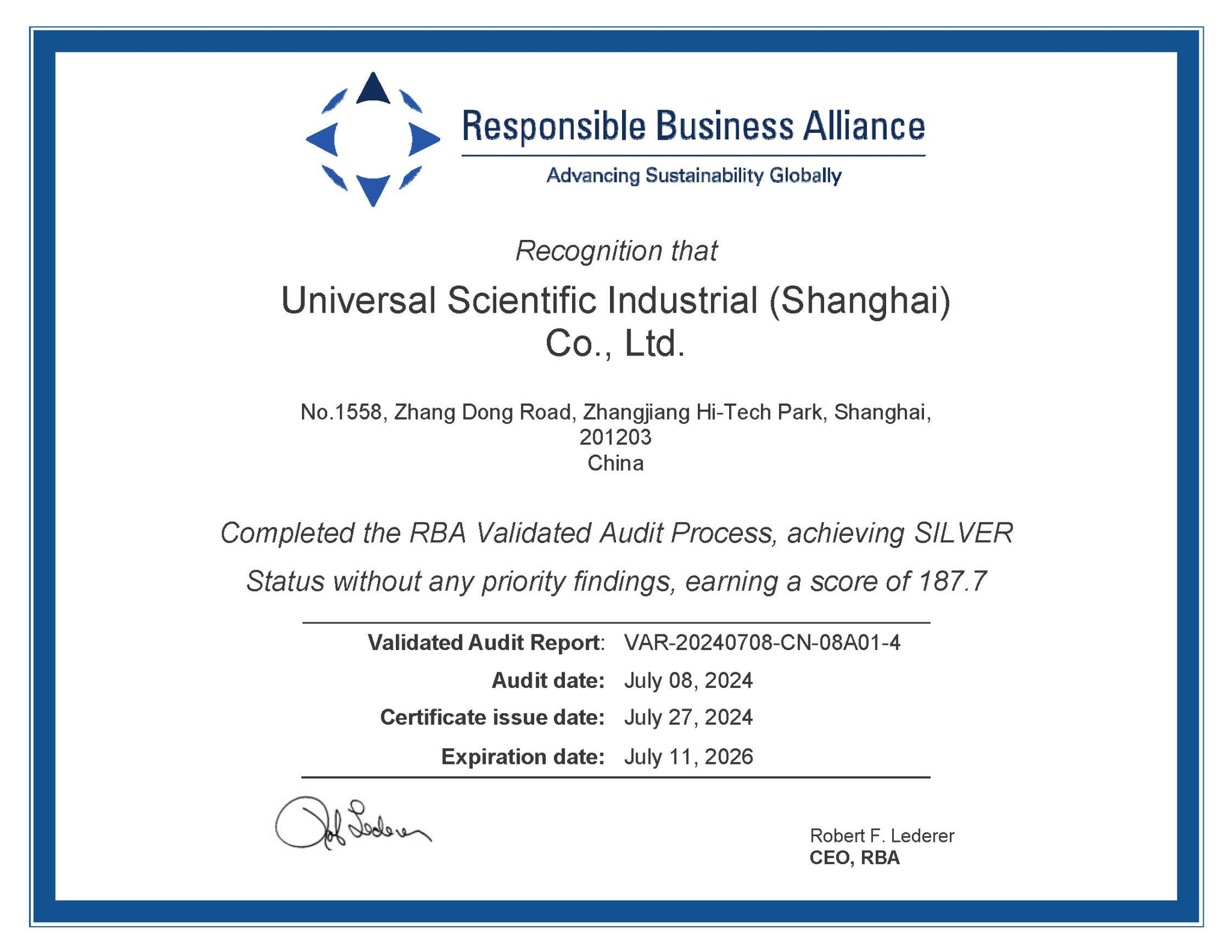 Universal Scientific Industrial